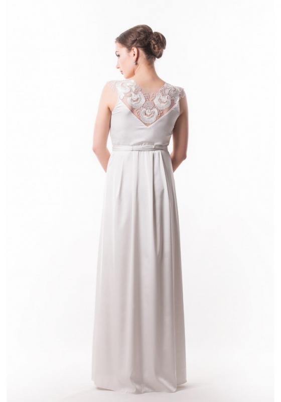 Платье с запахом без рукавом  Seam 4440 белое - Платье с запахом без рукавом  Seam 4440 белое