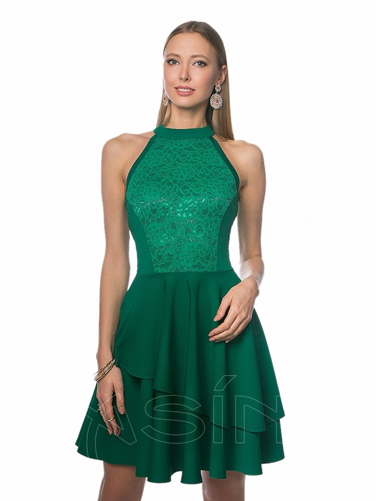 Платье CS 186 зеленое