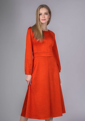 Платье SQ 1070 оранжевое